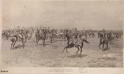Rumunský armádní časopis za přítomnosti M.S. Císař a král František Josef I., 1897n